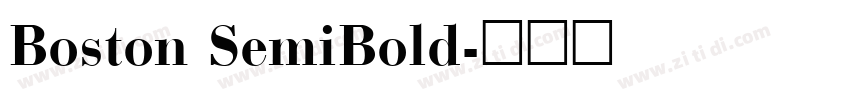 Boston SemiBold字体转换